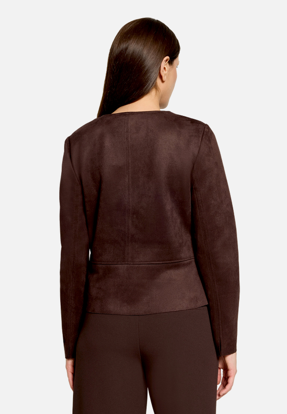 Taillierter  Blazer mit Reißverschluss  / Modellfoto Rückseite