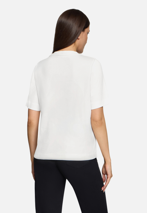 Kurzarm-Shirt mit Rundhalsausschnitt / Modellfoto Rückseite