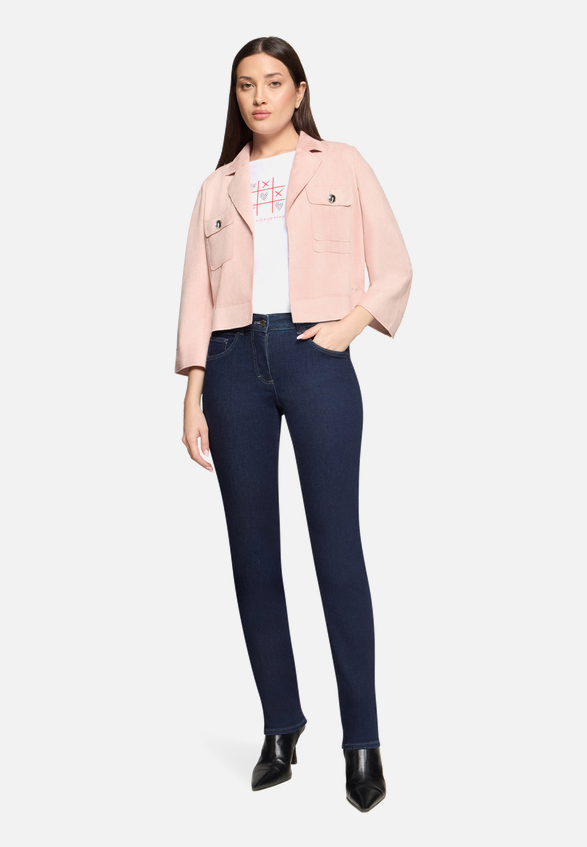 Blazer-Jacke mit 3/4 Arm / Modellfoto Vorderseite (Outfit)
