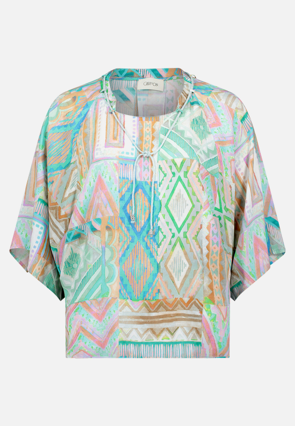 Oversize-Bluse mit Muster / Vorderseite