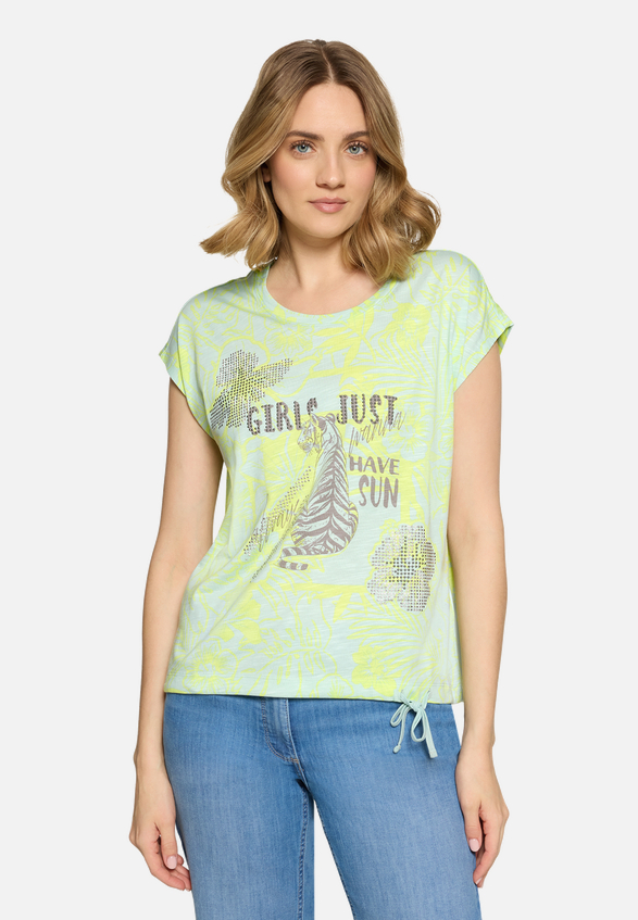 Casual-Shirt mit Tunnelzug / Modellfoto Vorderseite