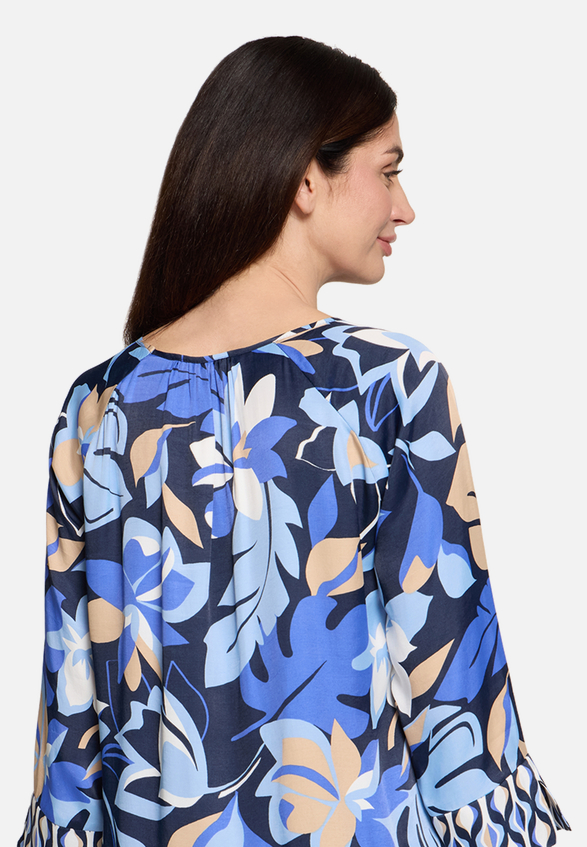 Schlupfbluse mit Blumenprint / Detailbild
