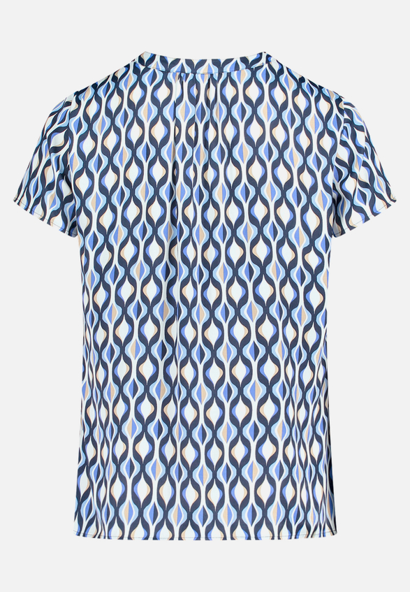 Satin-Bluse mit Print / Rückseite