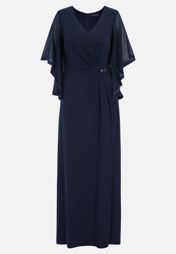 Abendkleid mit Flügelärmeln / Vorderseite