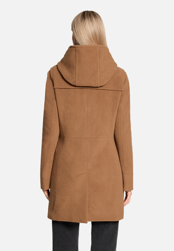 Dufflecoat mit Kapuze / Modellfoto Rückseite