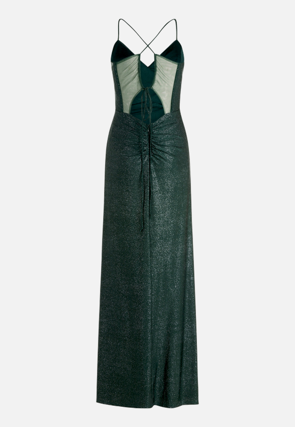 Abendkleid im Glitzer-Look / Rückseite