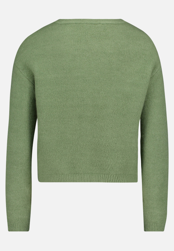 Strick-Cardigan mit Rundhalsausschnitt / Rückseite