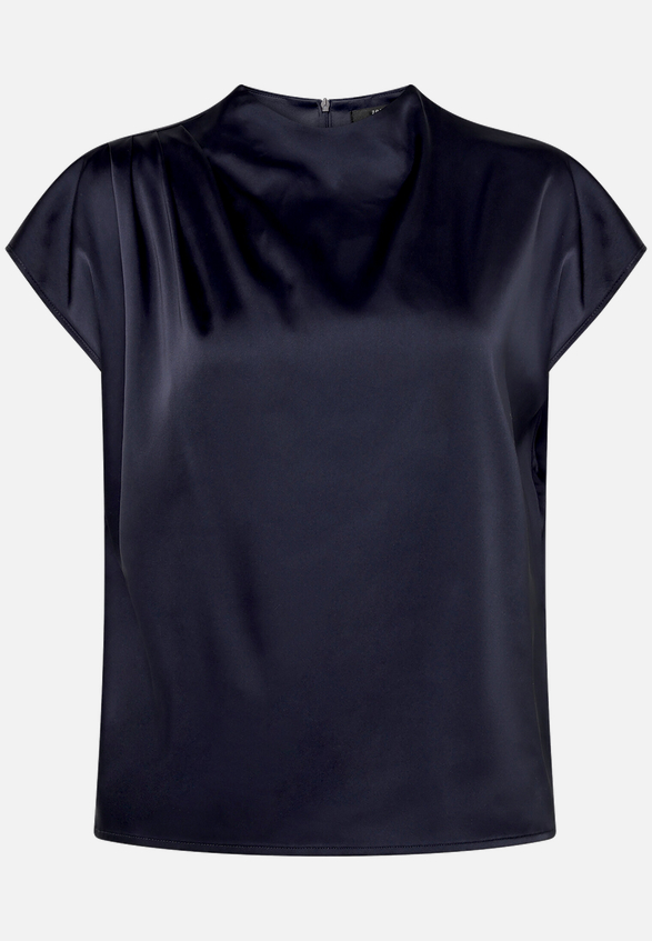 Satinbluse  mit Stehkragen / Vorderseite