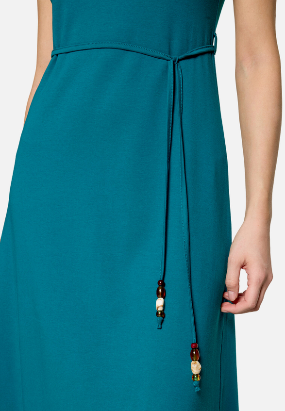 Jerseykleid  Maxi mit Bindegürtel / Detailbild