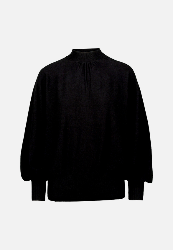 Feinstrickpullover mit Stehkragen / Vorderseite