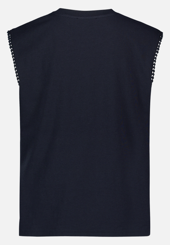 Jersey-Top  mit Rundhalsausschnitt  / Rückseite