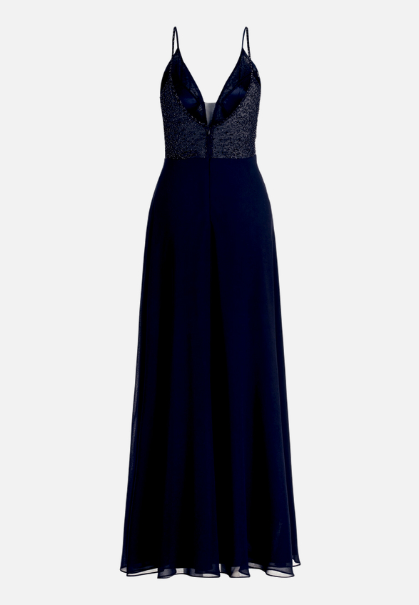 Abendkleid mit Stickerei / Rückseite