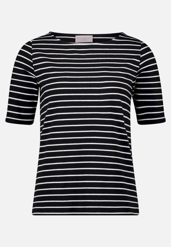Ringelshirt mit U-Boot-Ausschnitt / Vorderseite