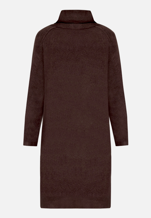 Strickkleid mit Turtle Neck / Rückseite