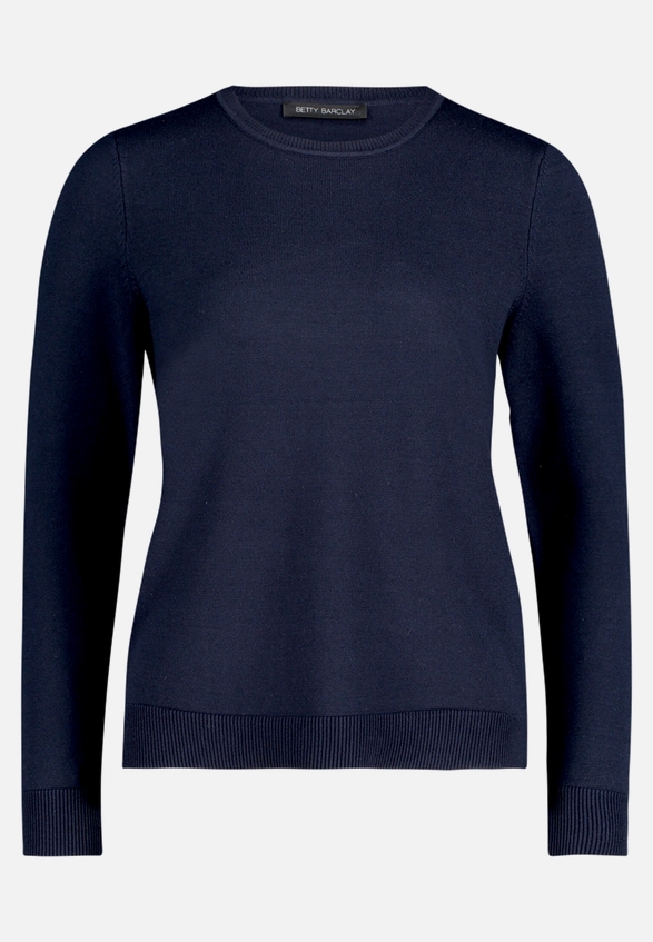 Basic-Strickpullover mit Rundhalsausschnitt / Vorderseite
