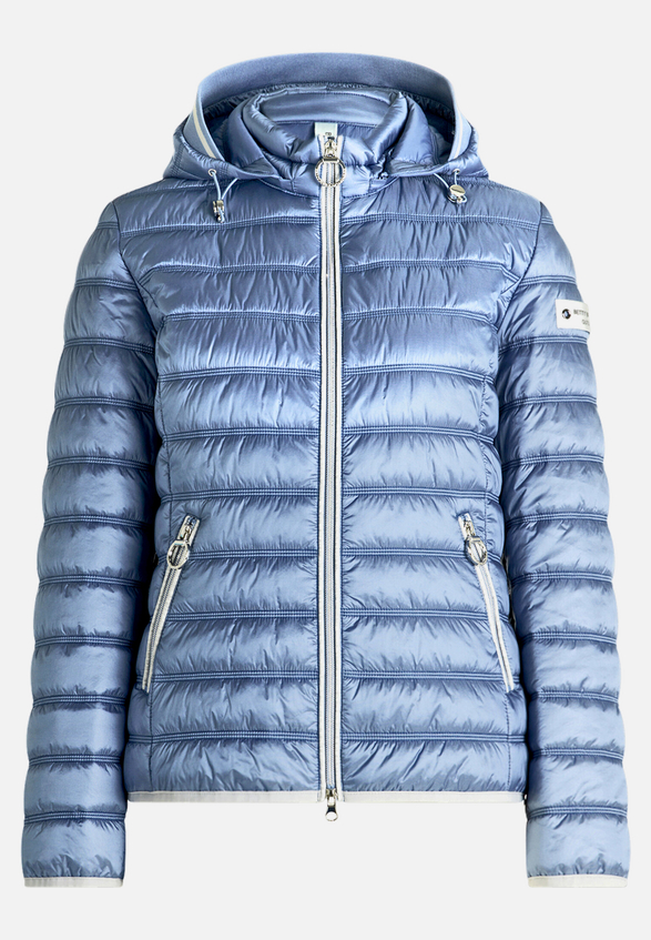 Steppjacke mit abnehmbarer Kapuze / Vorderseite