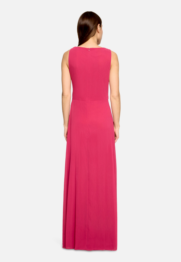 Abendkleid mit Volant / Modellfoto Rückseite