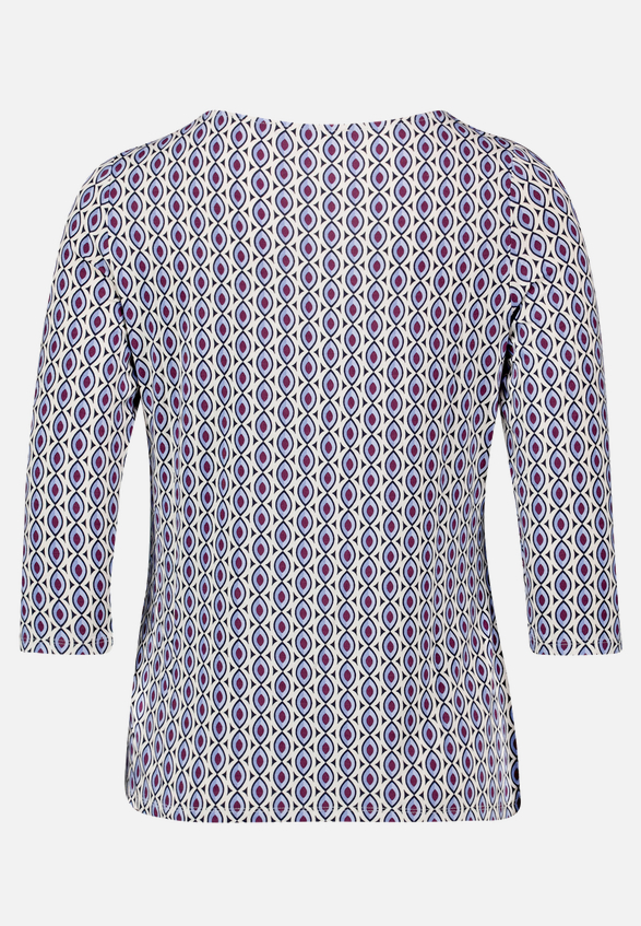 Shirt  3/4 Arm mit grafischem Muster / Rückseite