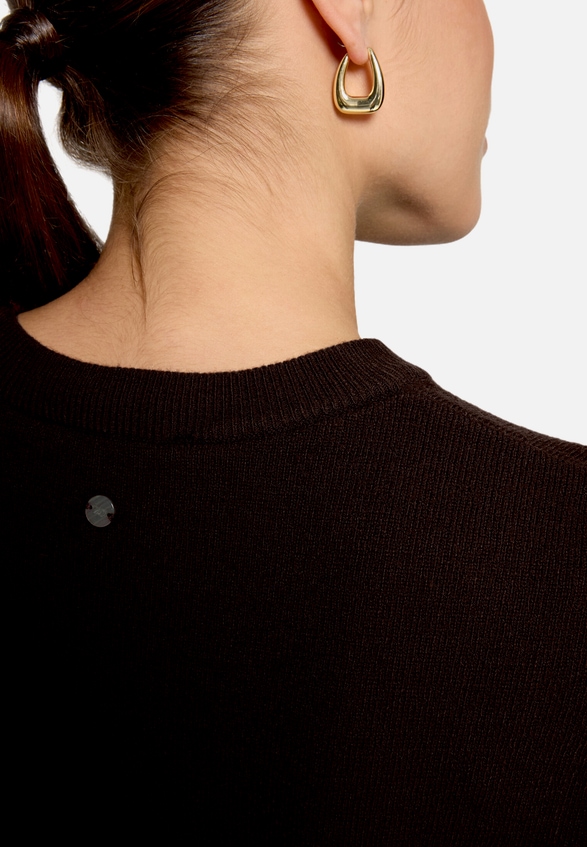 Basic-Strickpullover  kurzarm / Detailbild