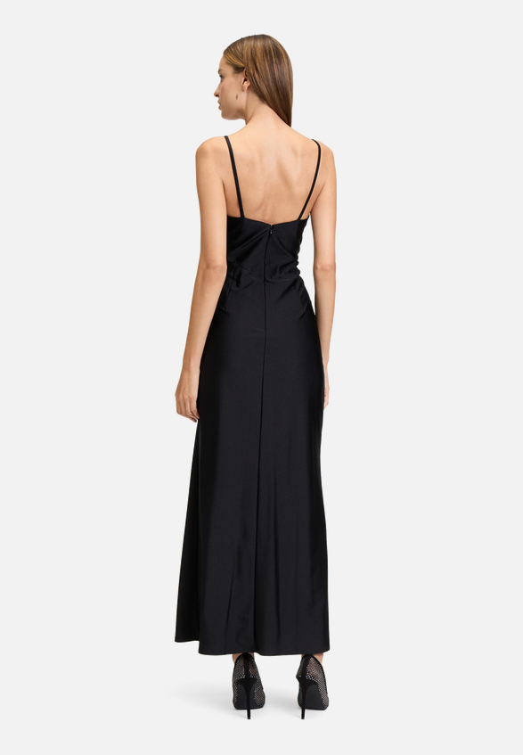 Abendkleid mit Raffung / Modellfoto Rückseite