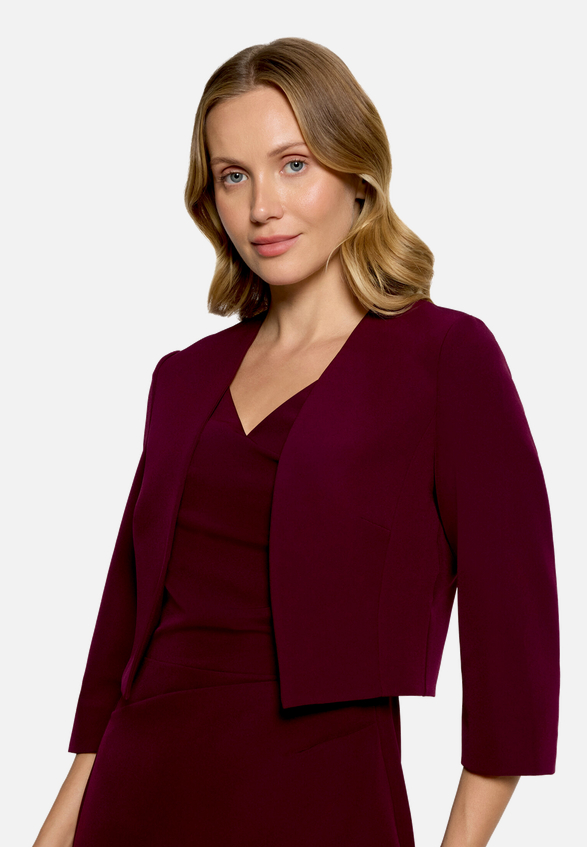 Bolero-Jacke mit Kellerfalten / Detailbild