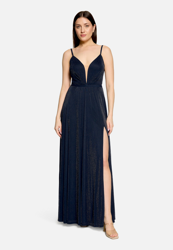 Abendkleid mit Lurexfaden / Modellfoto Vorderseite