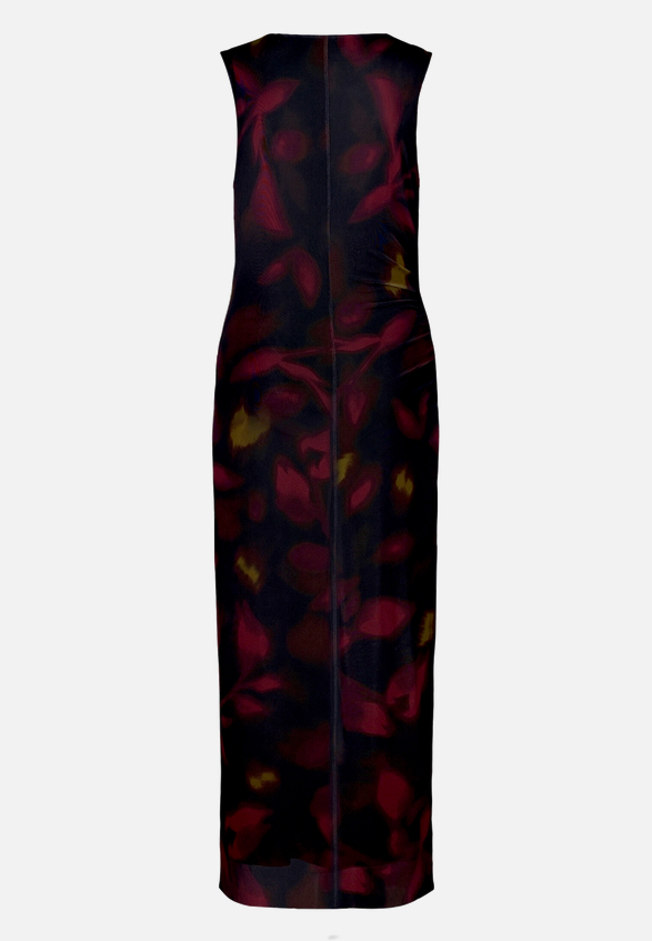 Mesh-Kleid  mit Blumen / Rückseite