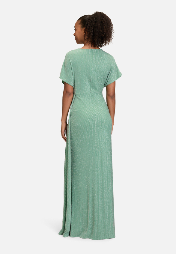 Abendkleid im Glitzer-Look / Modellfoto Rückseite