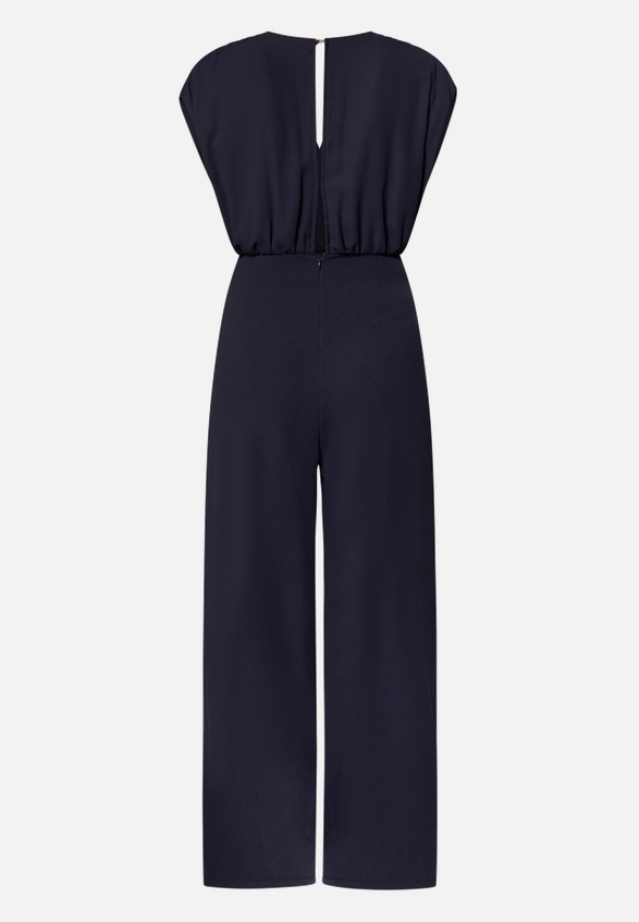Jumpsuit Wickeloptik weites Bein / Rückseite