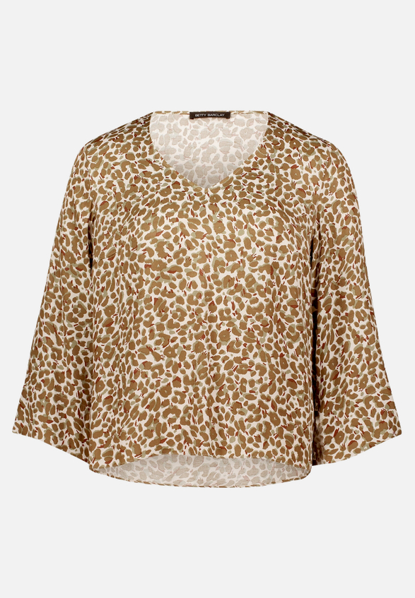 Schlupfbluse mit Leoprint / Vorderseite