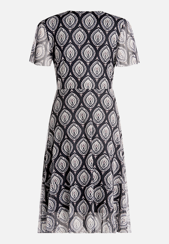 Volantkleid mit Rüschen / Rückseite