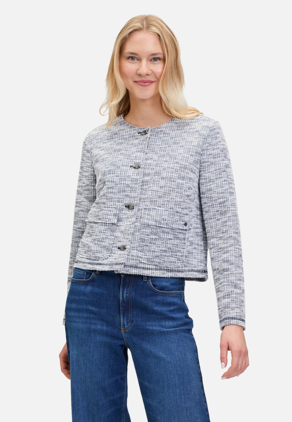 Jerseyjacke langarm / Modellfoto Vorderseite