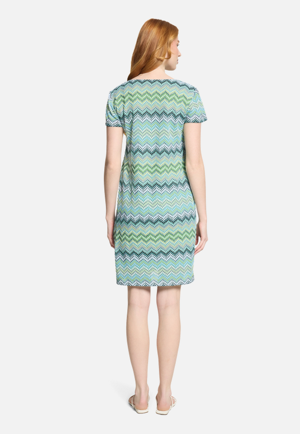 Sommerkleid mit V-Ausschnitt / Modellfoto Rückseite