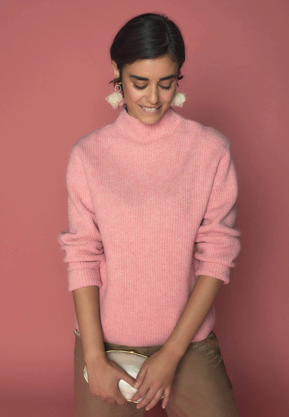 Strickpullover mit Stehkragen / Imagebild