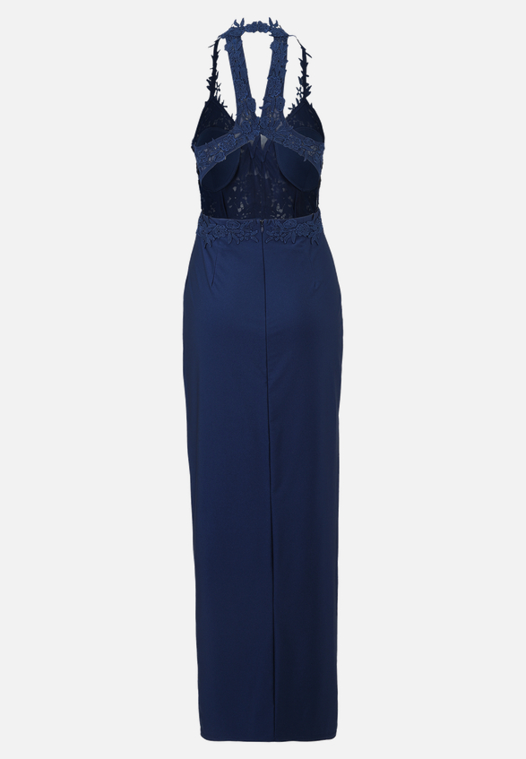 Abendkleid mit Strass / Rückseite