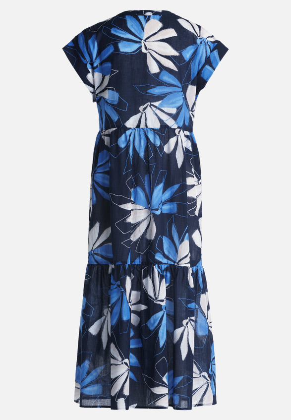 Stufenkleid mit Print / Rückseite