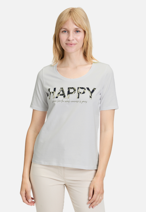 Basic Shirt mit Placement / Modellfoto Vorderseite