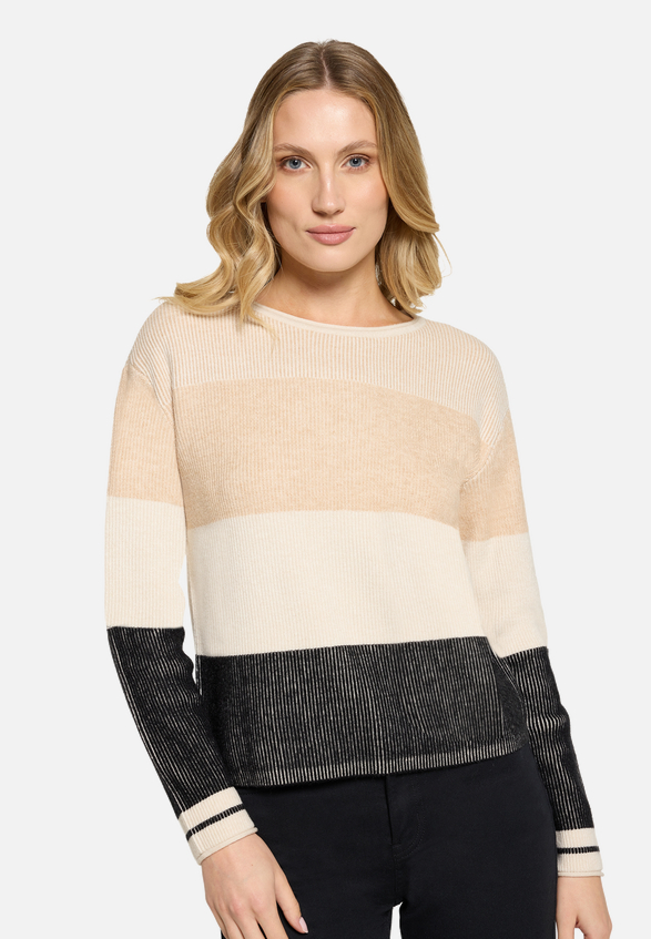 Strickpullover mit Rippenstruktur / Detailbild