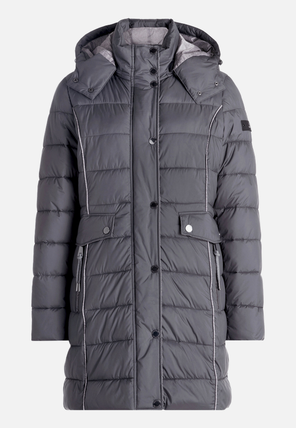 Steppjacke mit abnehmbarer Kapuze / Vorderseite