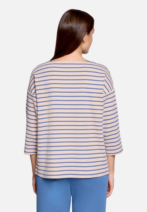 Oversized-Shirt  mit Streifen  / Modellfoto Rückseite