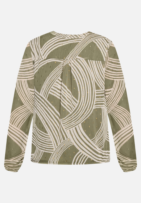 Schlupfbluse mit Print / Rückseite
