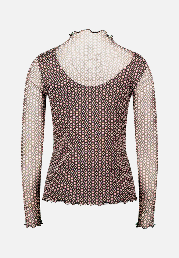 Mesh-Shirt mit grafischem Print / Rückseite
