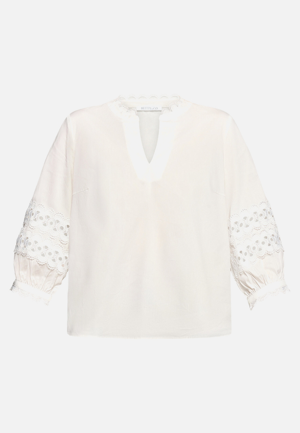 Casual-Bluse mit Spitzeneinsatz / Vorderseite