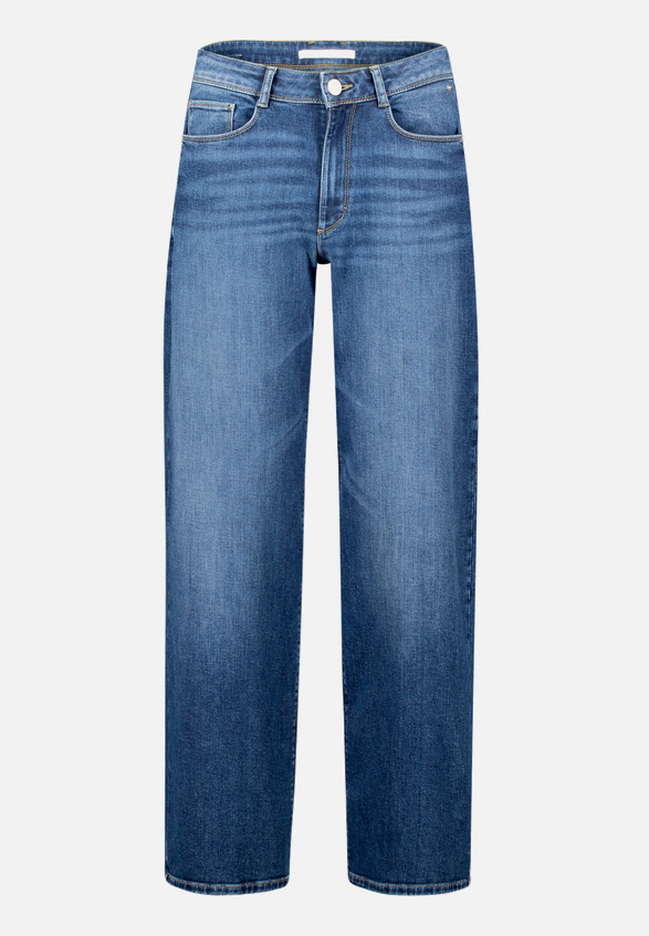 High Waisted-Jeans mit weitem Bein / Vorderseite
