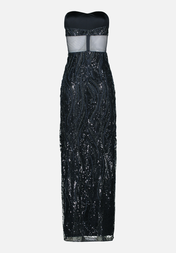 Abendkleid mit Pailletten / Rückseite