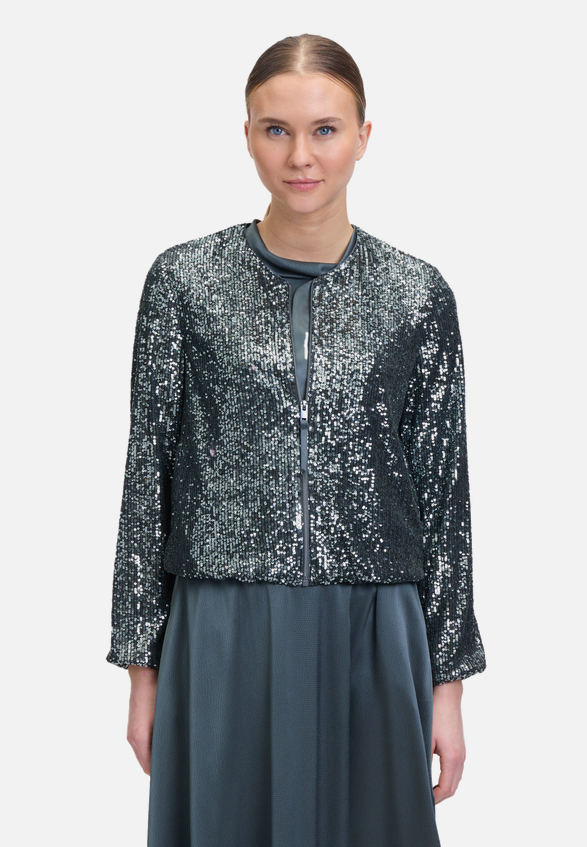 Blouson mit Pailletten / Modellfoto Vorderseite
