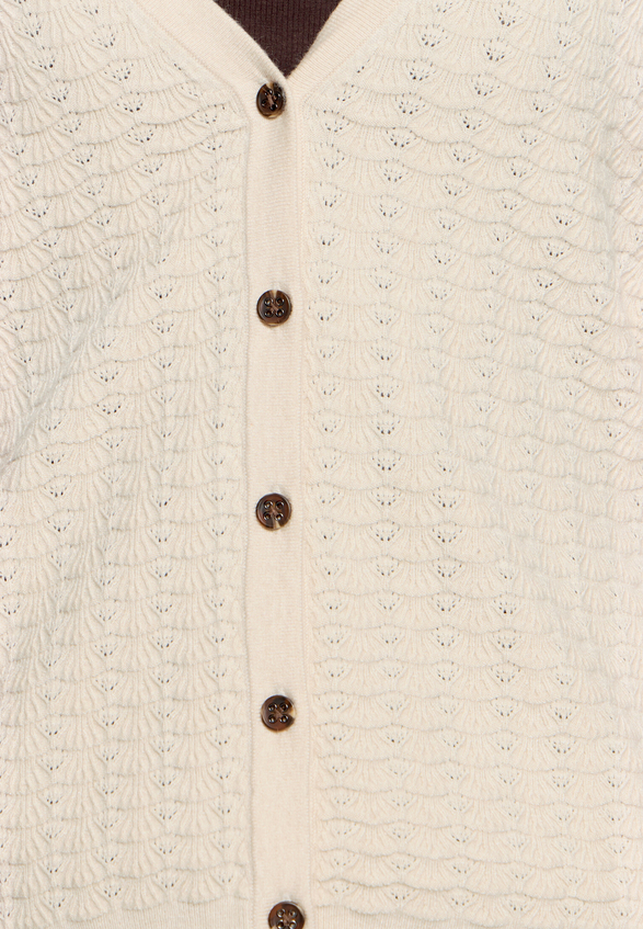 Strick-Cardigan mit V-Ausschnitt / Detailbild