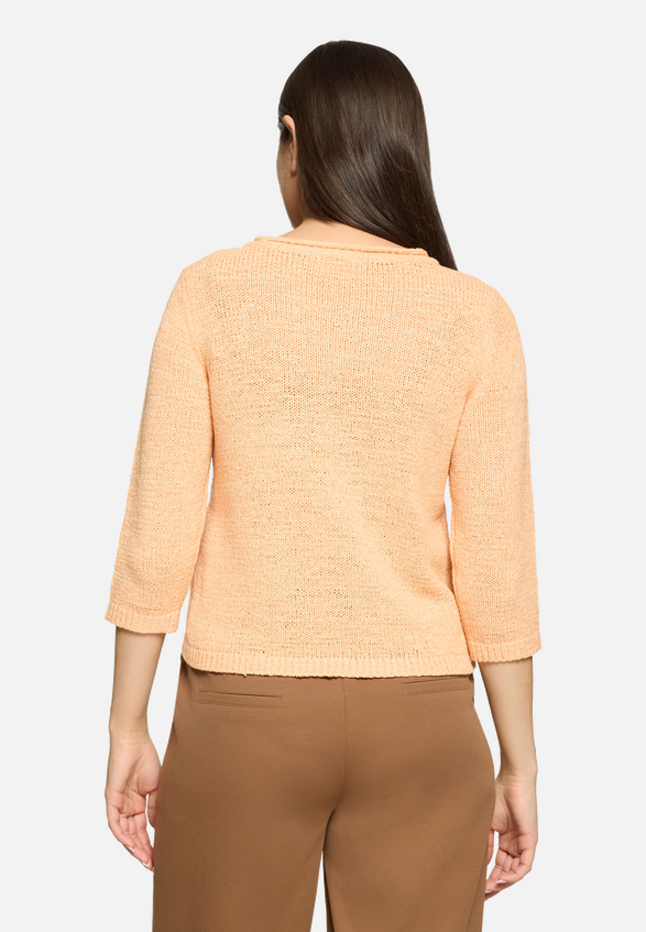 Strickpullover mit 3/4 Arm / Modellfoto Rückseite