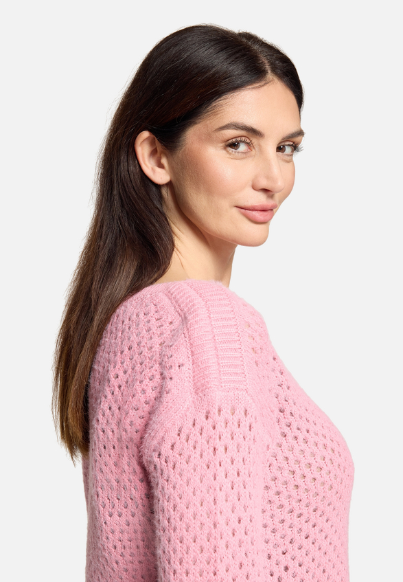 Lochstrick-Pullover langarm / Detailbild