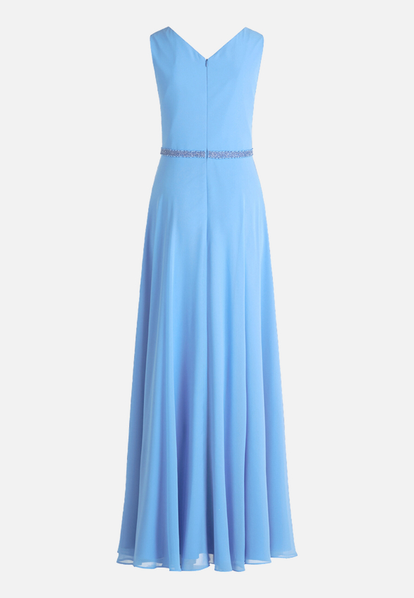 Abendkleid mit Plissee / Rückseite